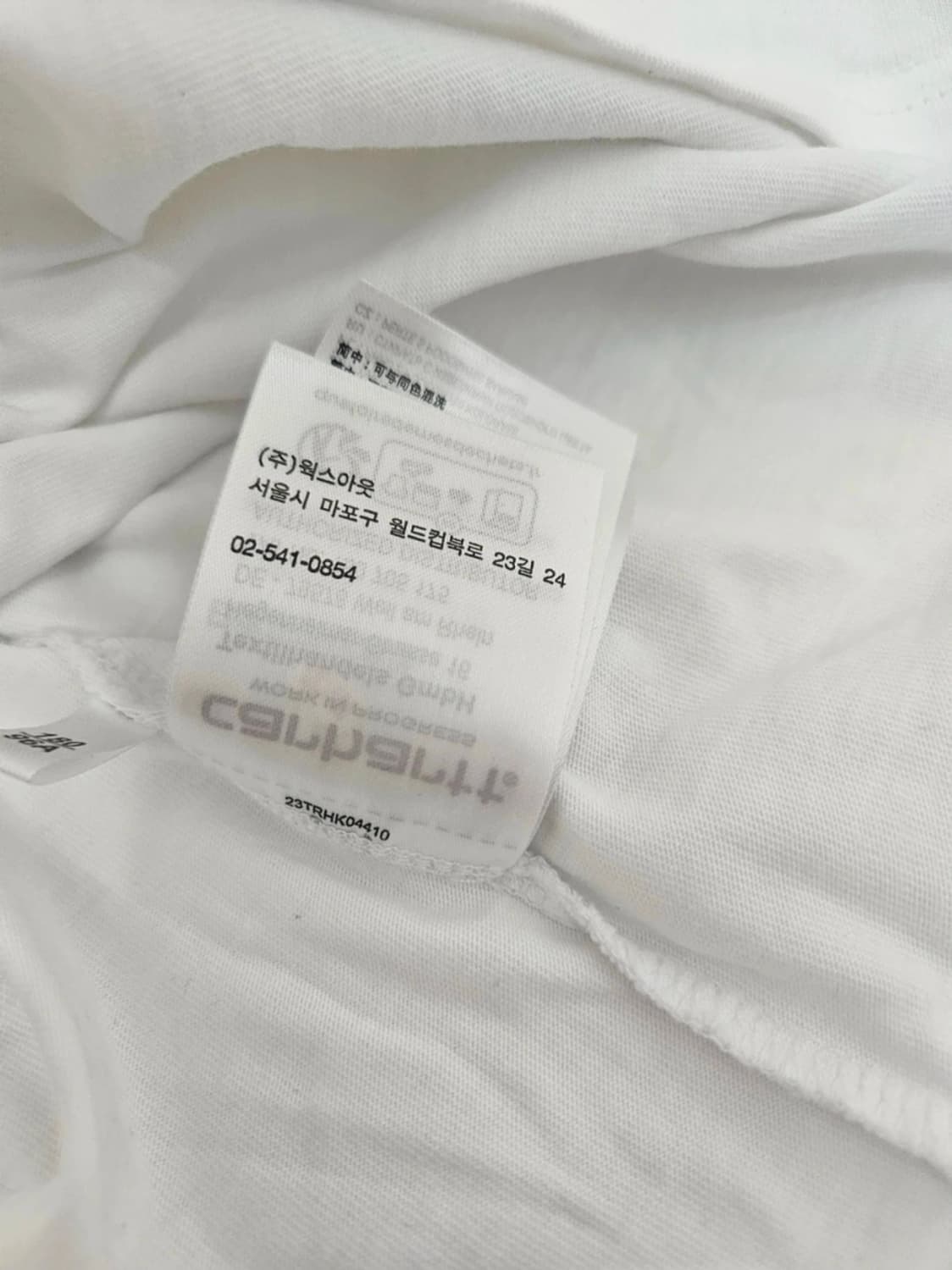 칼하트 WIP 오버핏 반팔티 L 화이트 상품이미지5