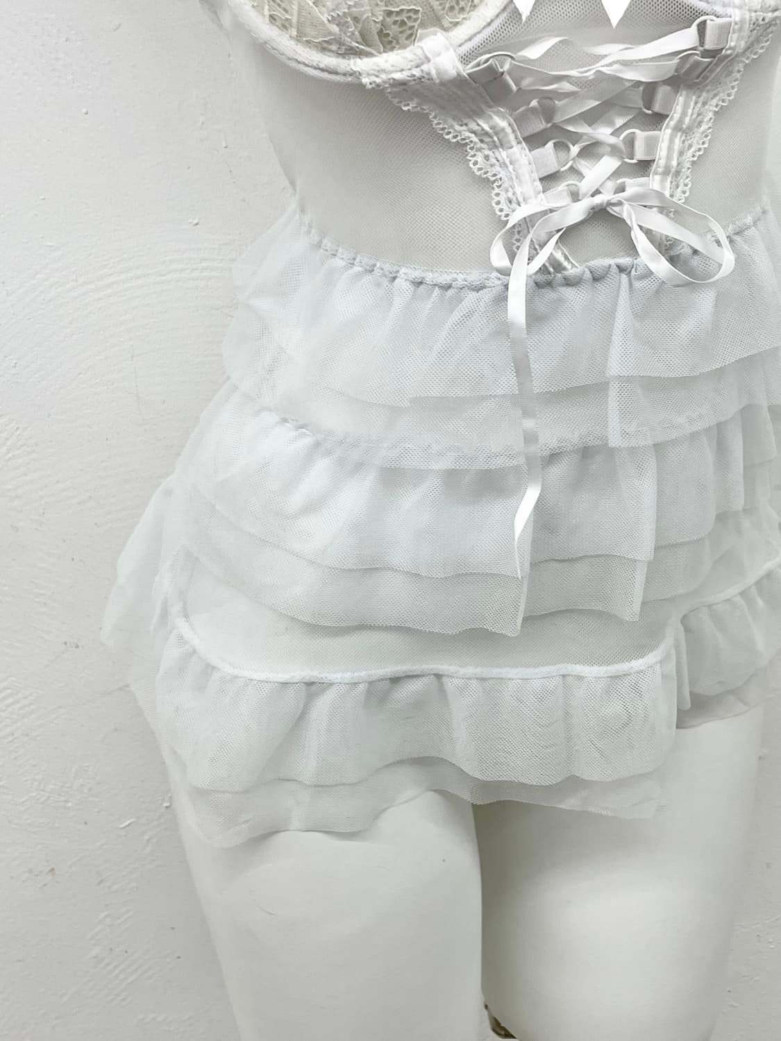 화이트 엔젤 시어 프릴 코르셋 상품이미지3