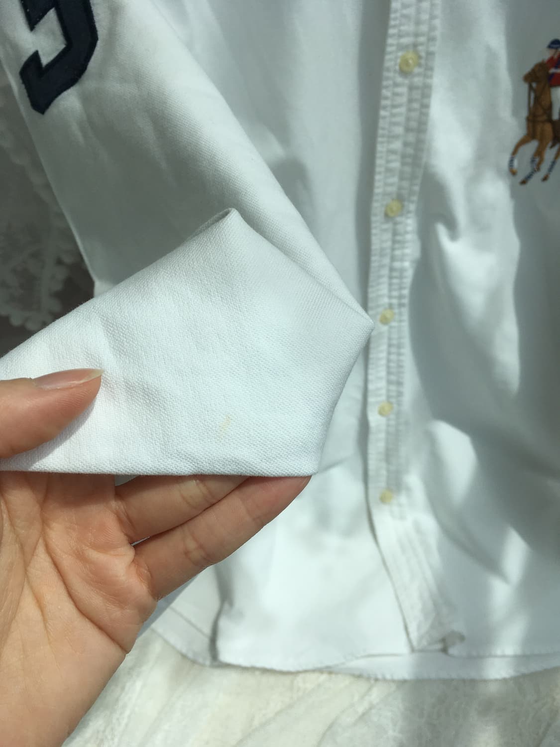 Polo white big pony shirt 상품이미지4