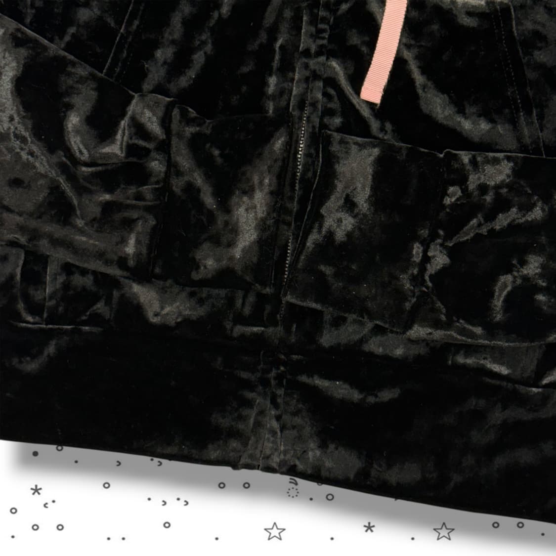 F VTG 빈티지 레이스 벨벳 후드집업 상품이미지3