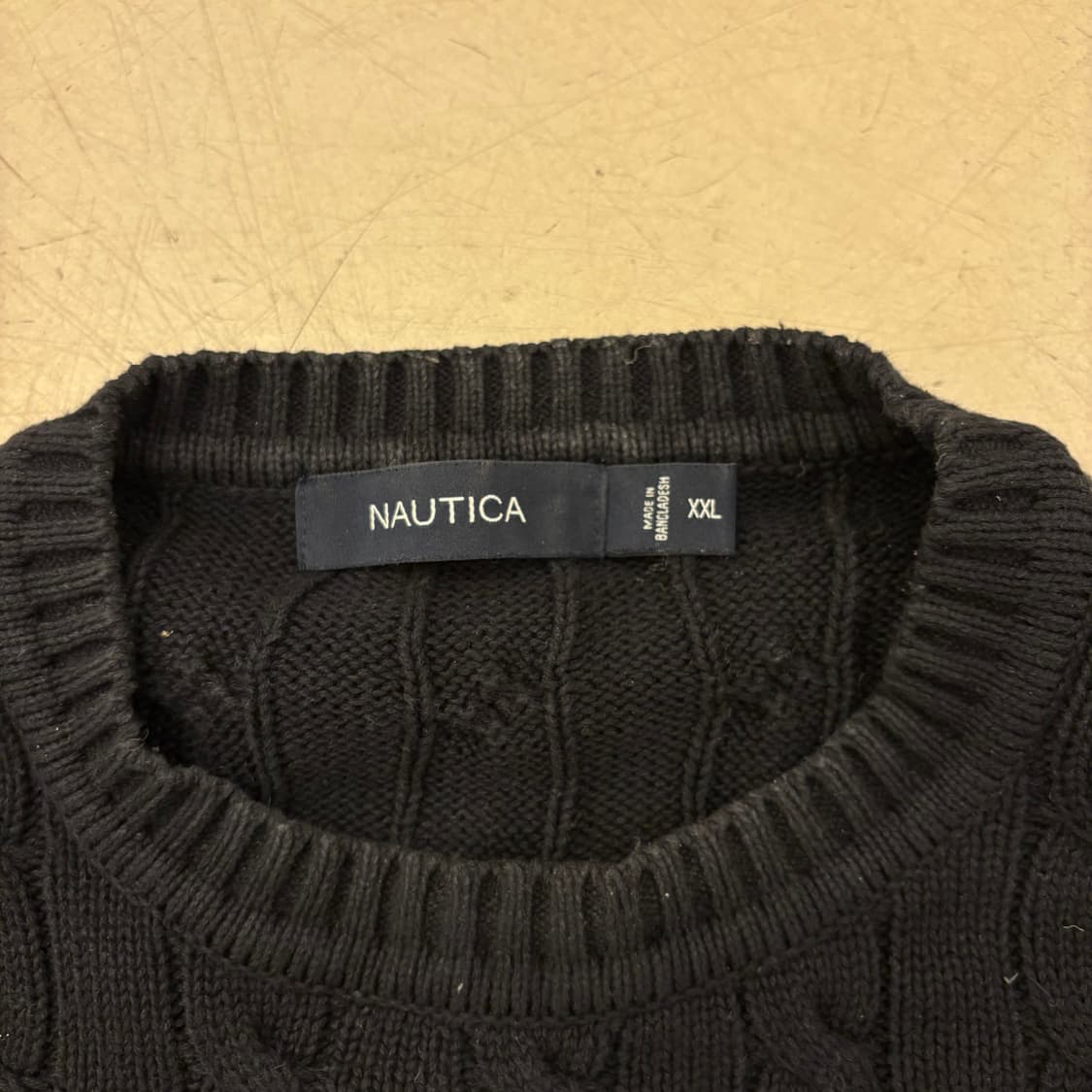 노티카 블랙 케이블 니트 상품이미지3