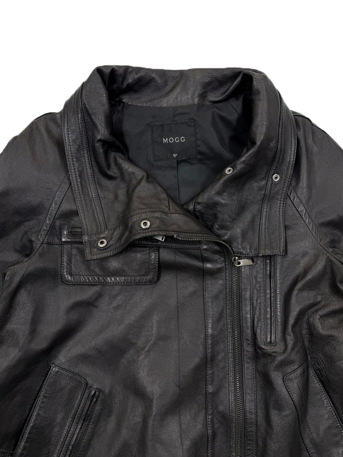 빈티지 MOGG 블랙 가죽 집업 자켓 상품이미지6
