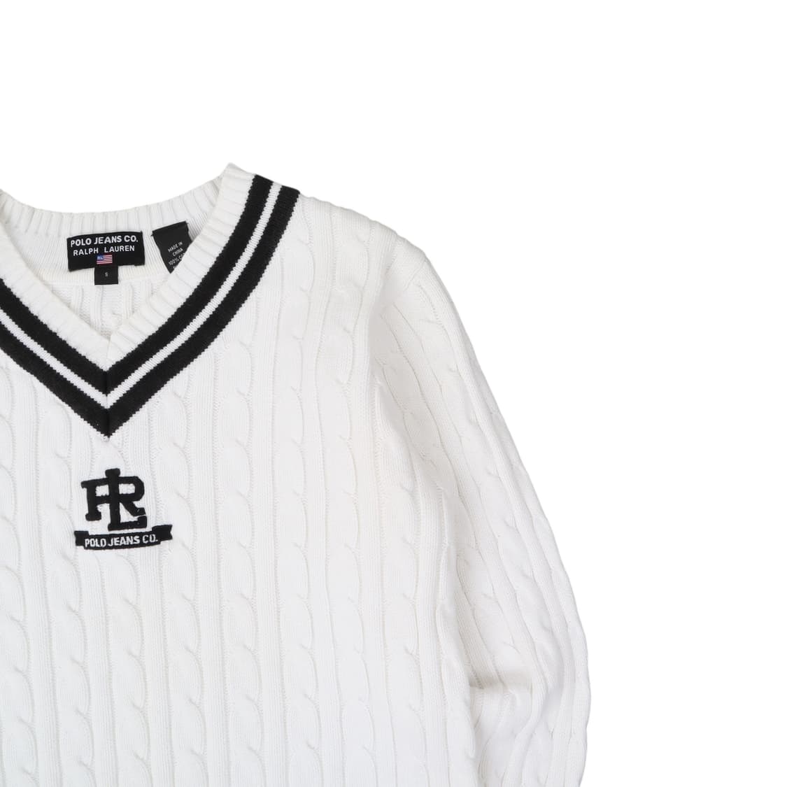 폴로진스 RL 크리켓 화이트 케이블 니트 상품이미지3
