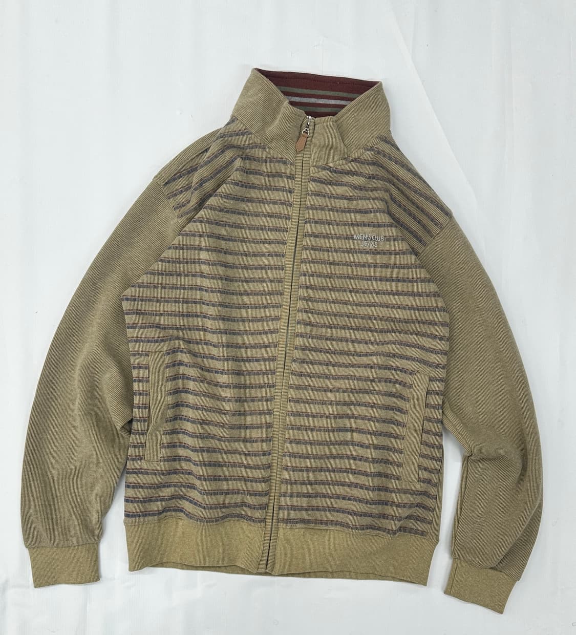 일본빈티지 시티보이 스트라이프 단가라 니트 남성 그런지 집업 상품이미지2