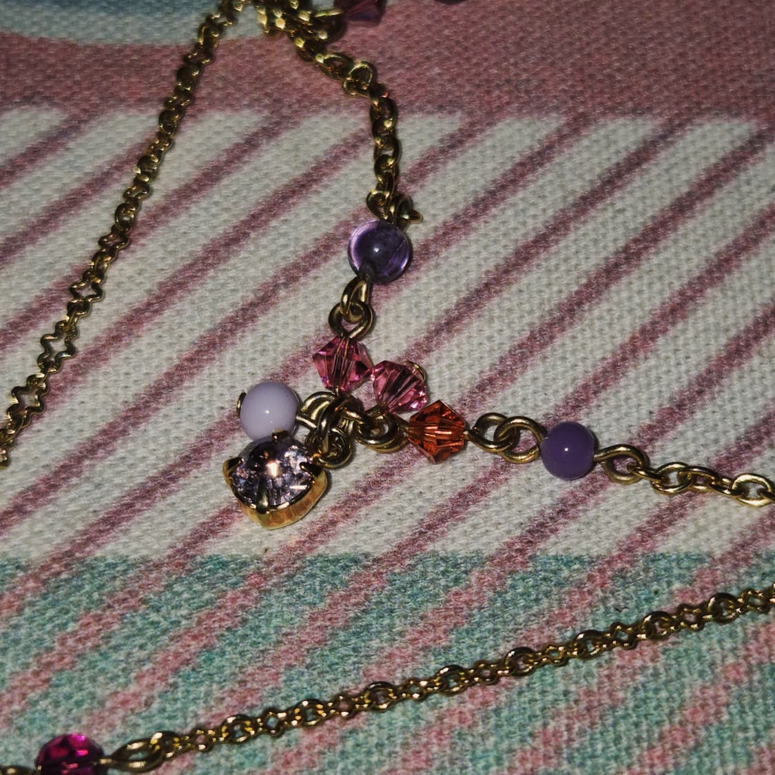 08s 안나수이 퍼플 구두 레이어드 목걸이 상품이미지10