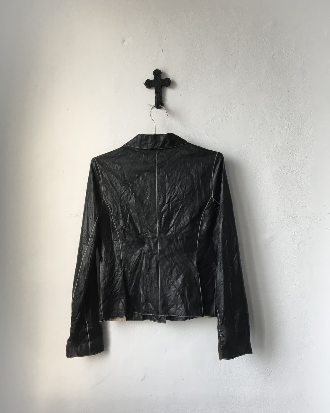 Trussardi stitch point leather jacket 상품이미지3