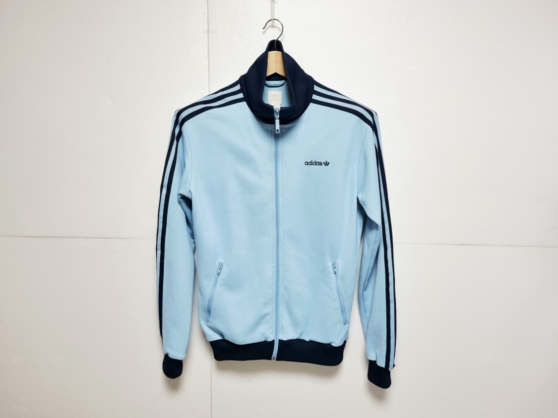 남성 빈티지 아디다스 구 베켄바우어 스카이블루 하늘색 소라색 트랙탑 져지 상품이미지1