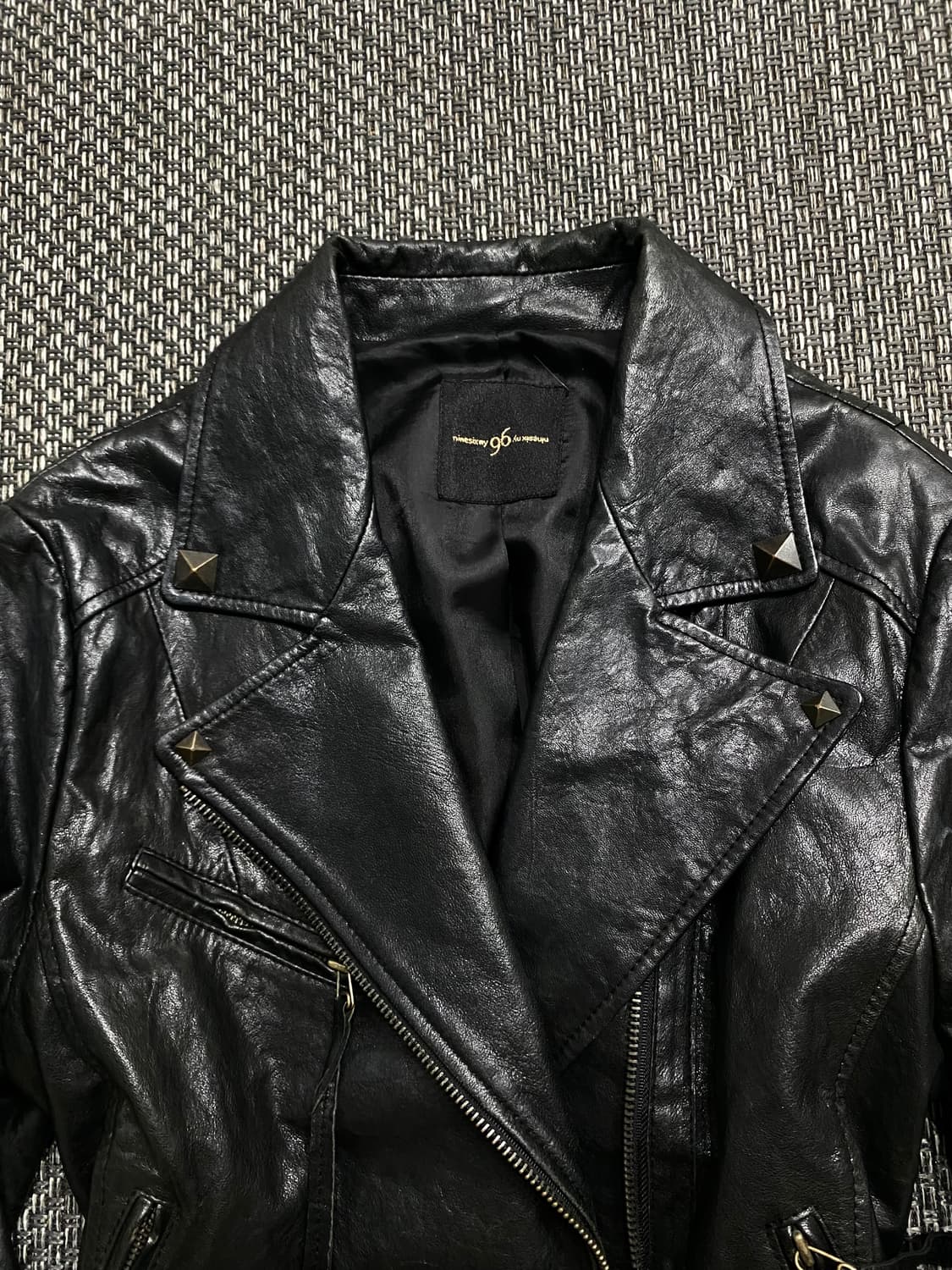 SheepSkin diagonal zipper Detail Jacket 상품이미지5
