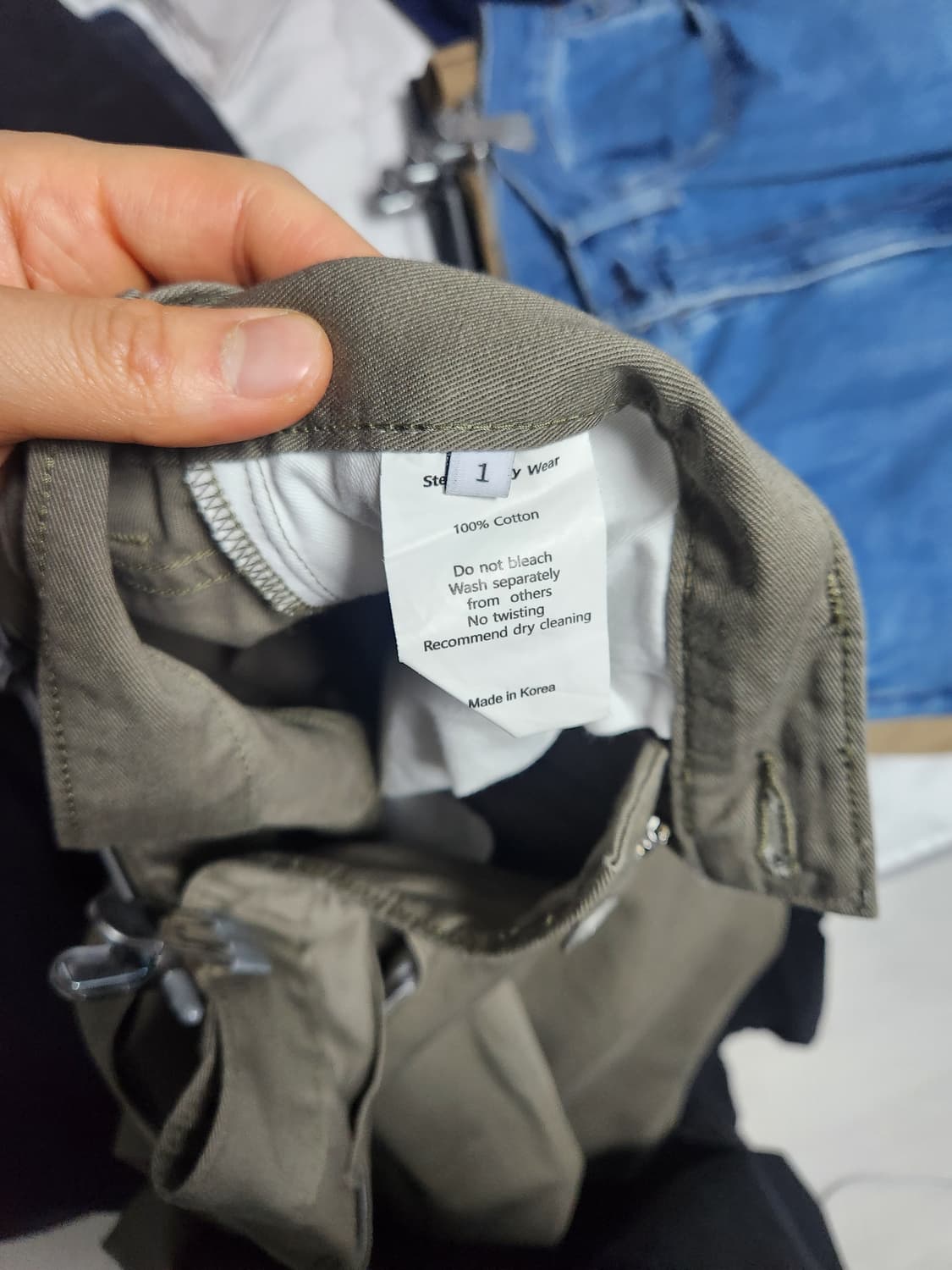 스테디에브리웨어 레귤러 트윌 코튼팬츠 올리브 1사이즈 상품이미지2