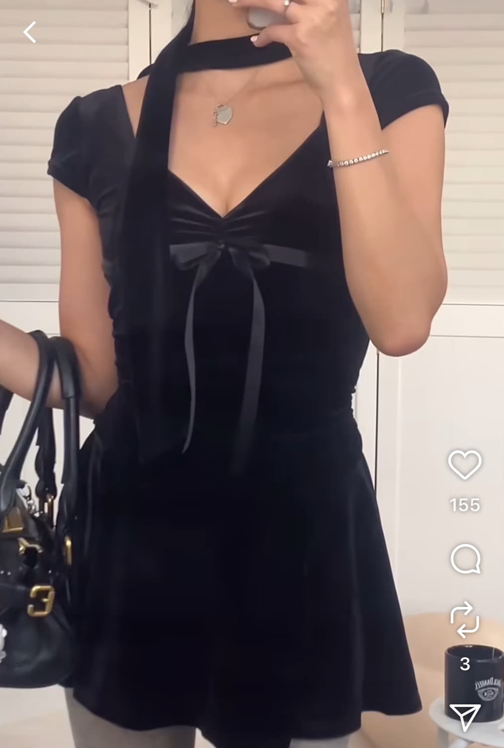 스카프 세트) 엔젤넘버555 벨벳 플레어 드레스 스카프세트 상품이미지4