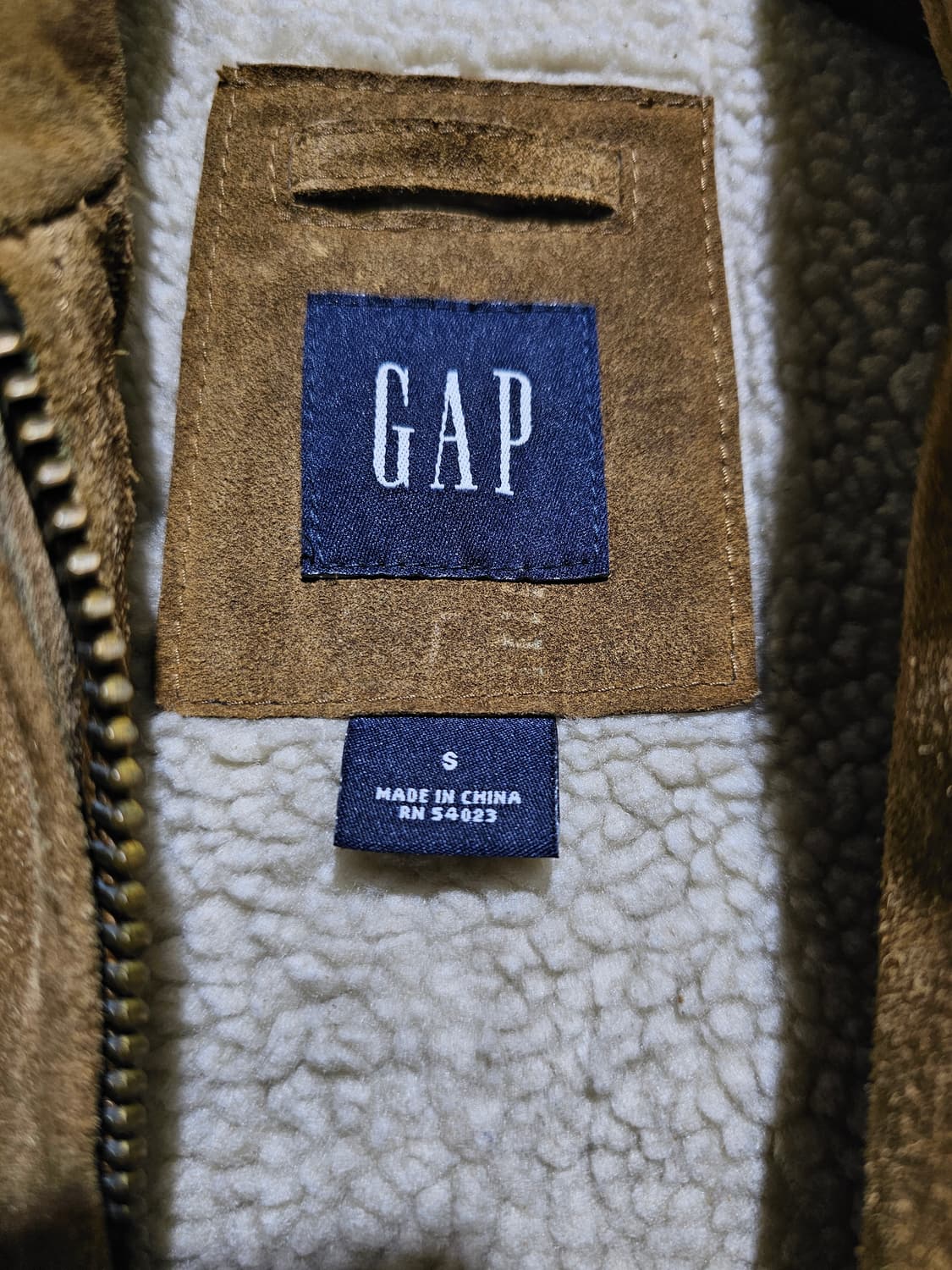 GAP 스웨이드 레더 자켓  (S) /AVIREX 가죽자켓 상품이미지2