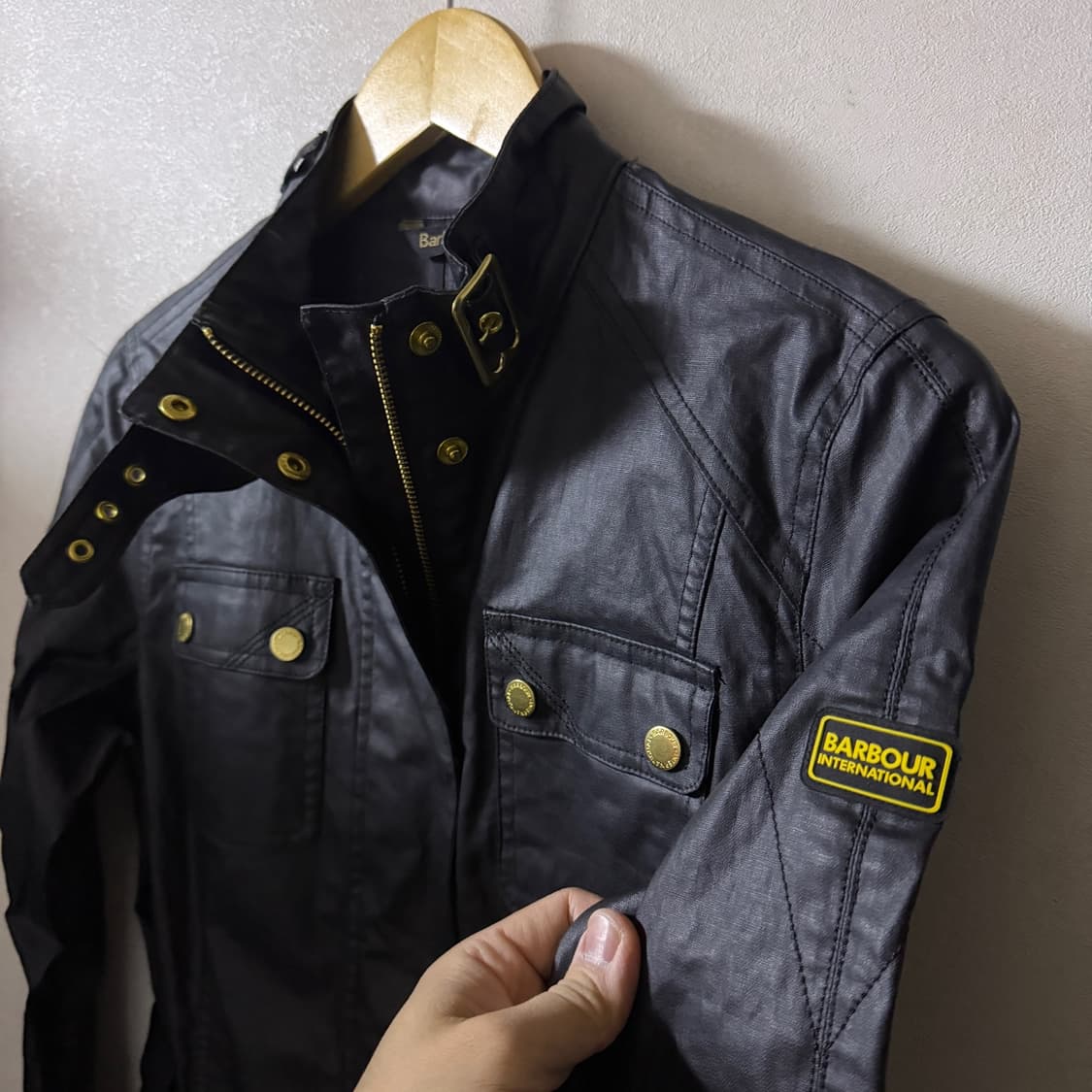  바버 클래식 자켓 블랙 36 (여성 55정도) 상품이미지5