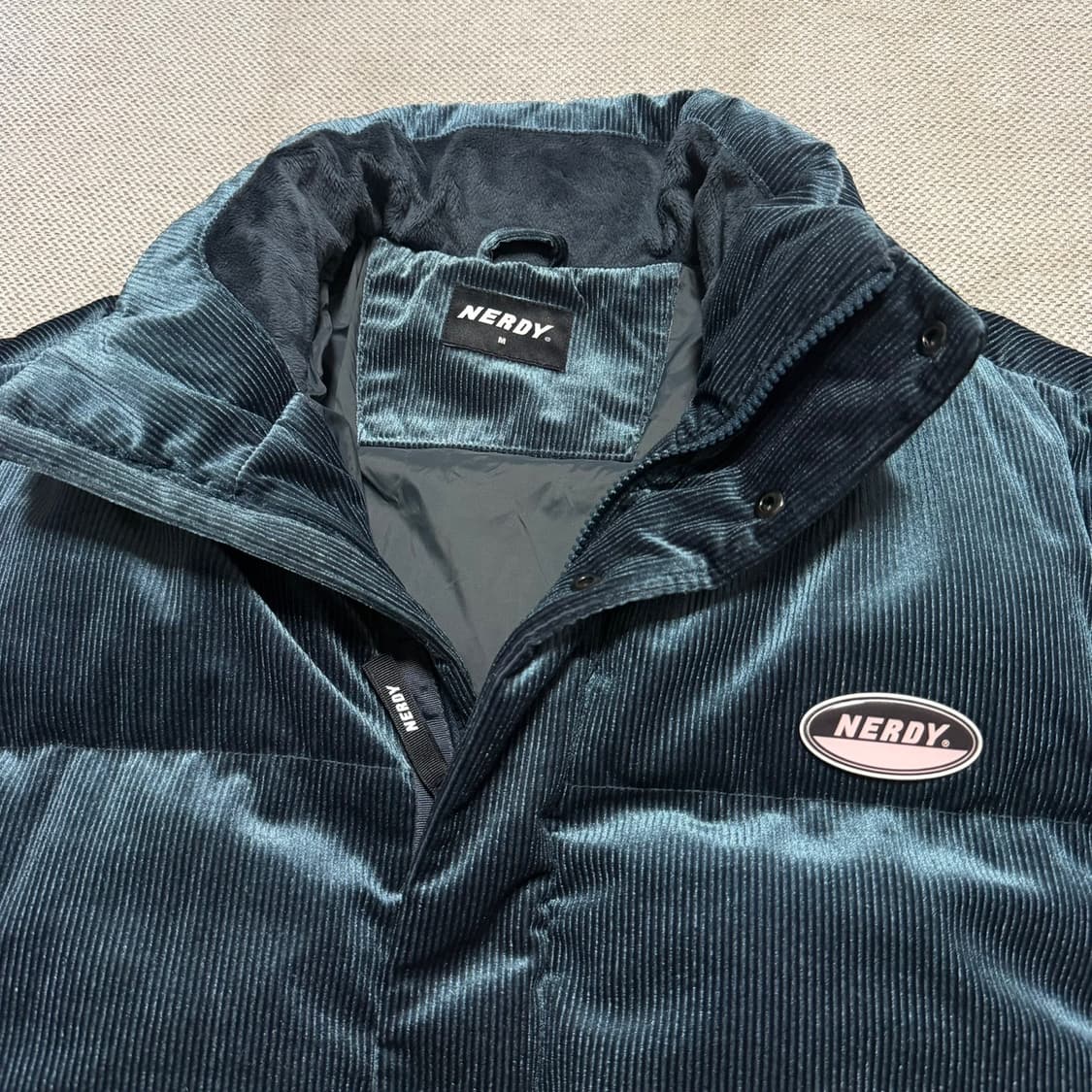 널디 코듀로이 덕다운 패딩 블랙 상품이미지2