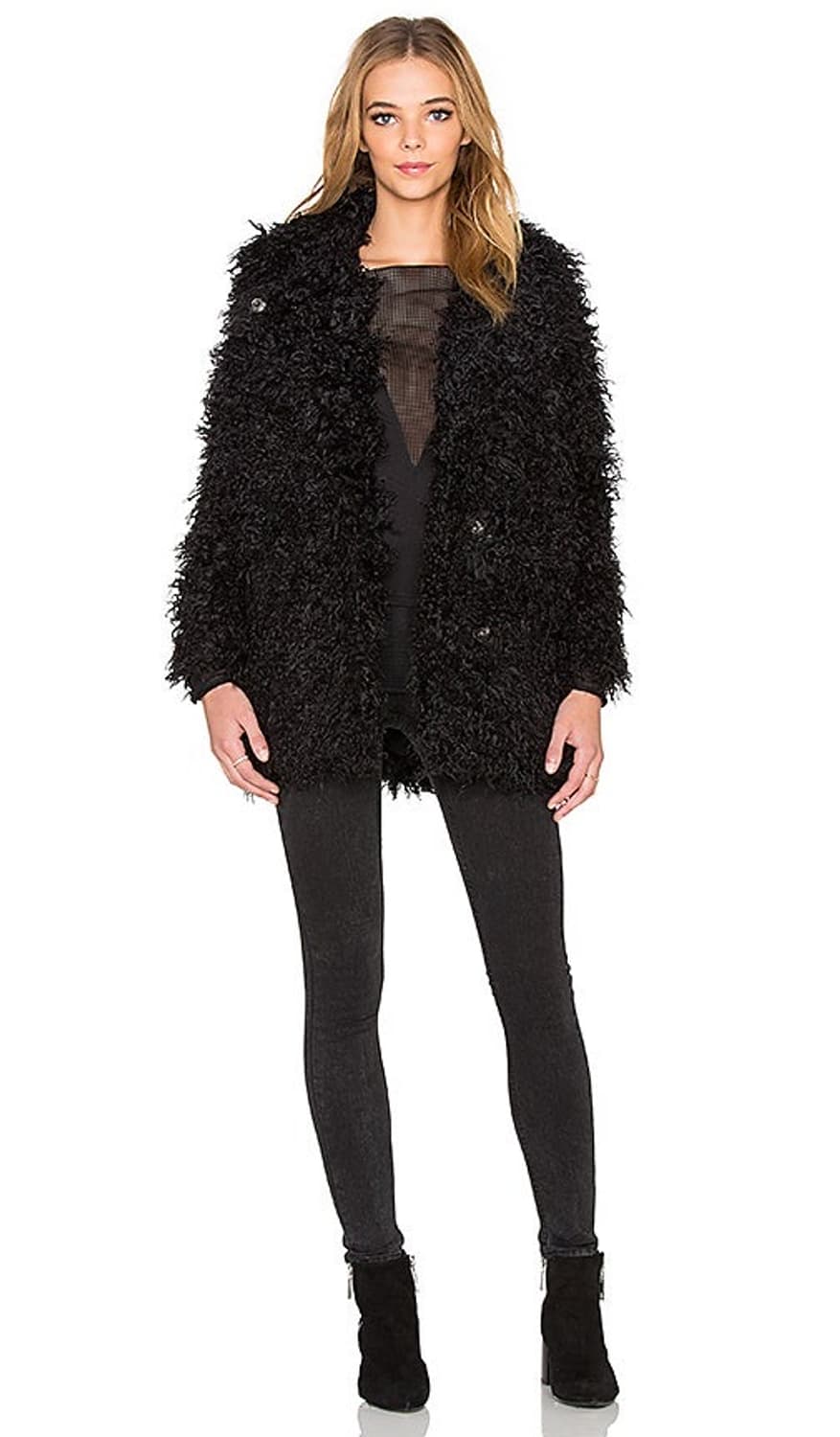 IRO 이로 부클레 퍼 코트 M 정품 상품이미지1