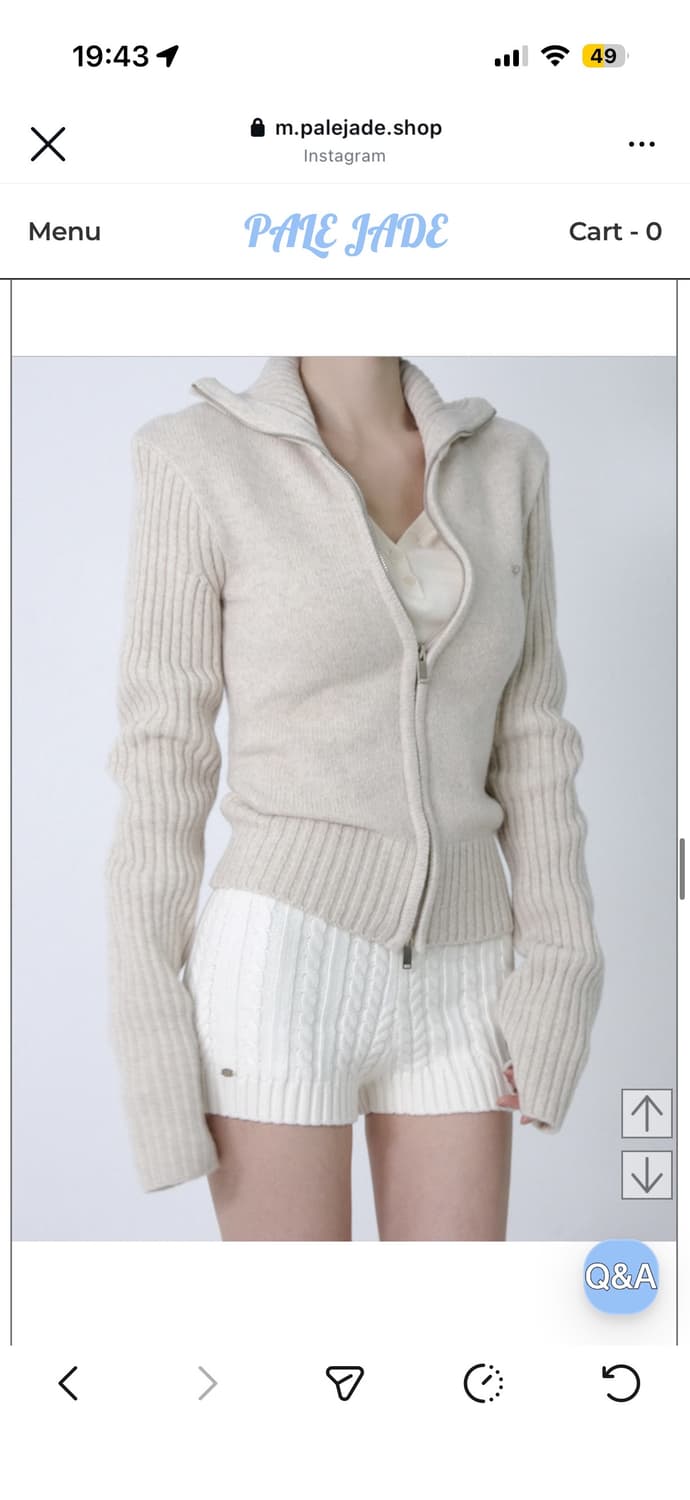 페일제이드 터틀넥 울 니트 집업 상품이미지1