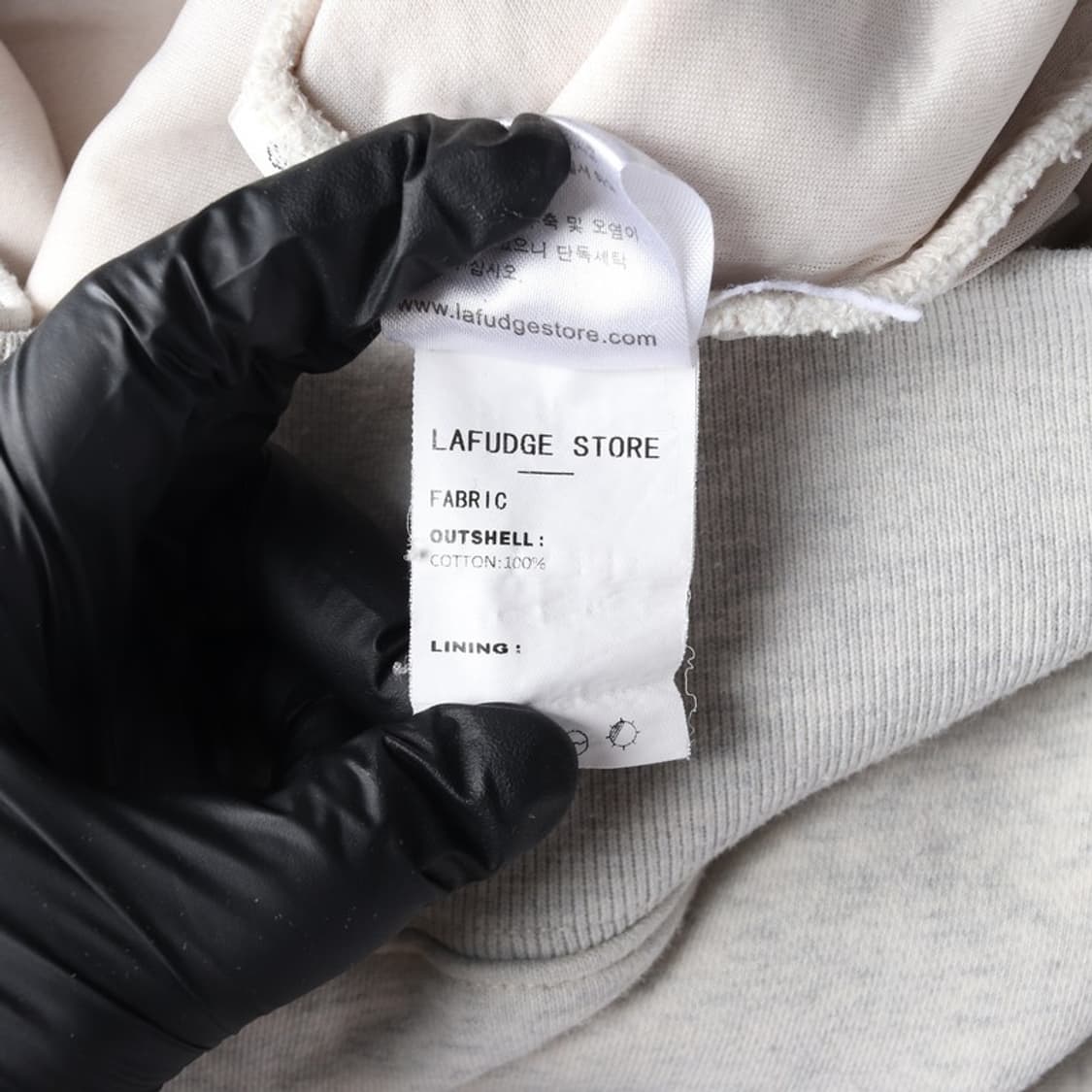 라퍼지스토어 오버핏 스냅 버튼 후드 집업 오트밀 상품이미지7