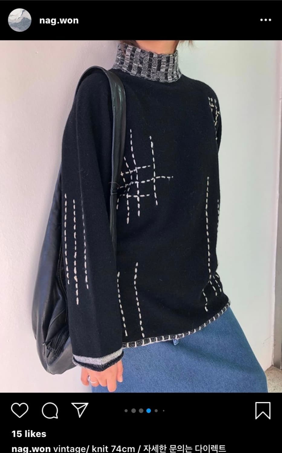 빈티지샵 낙원 자수 니트 상품이미지1