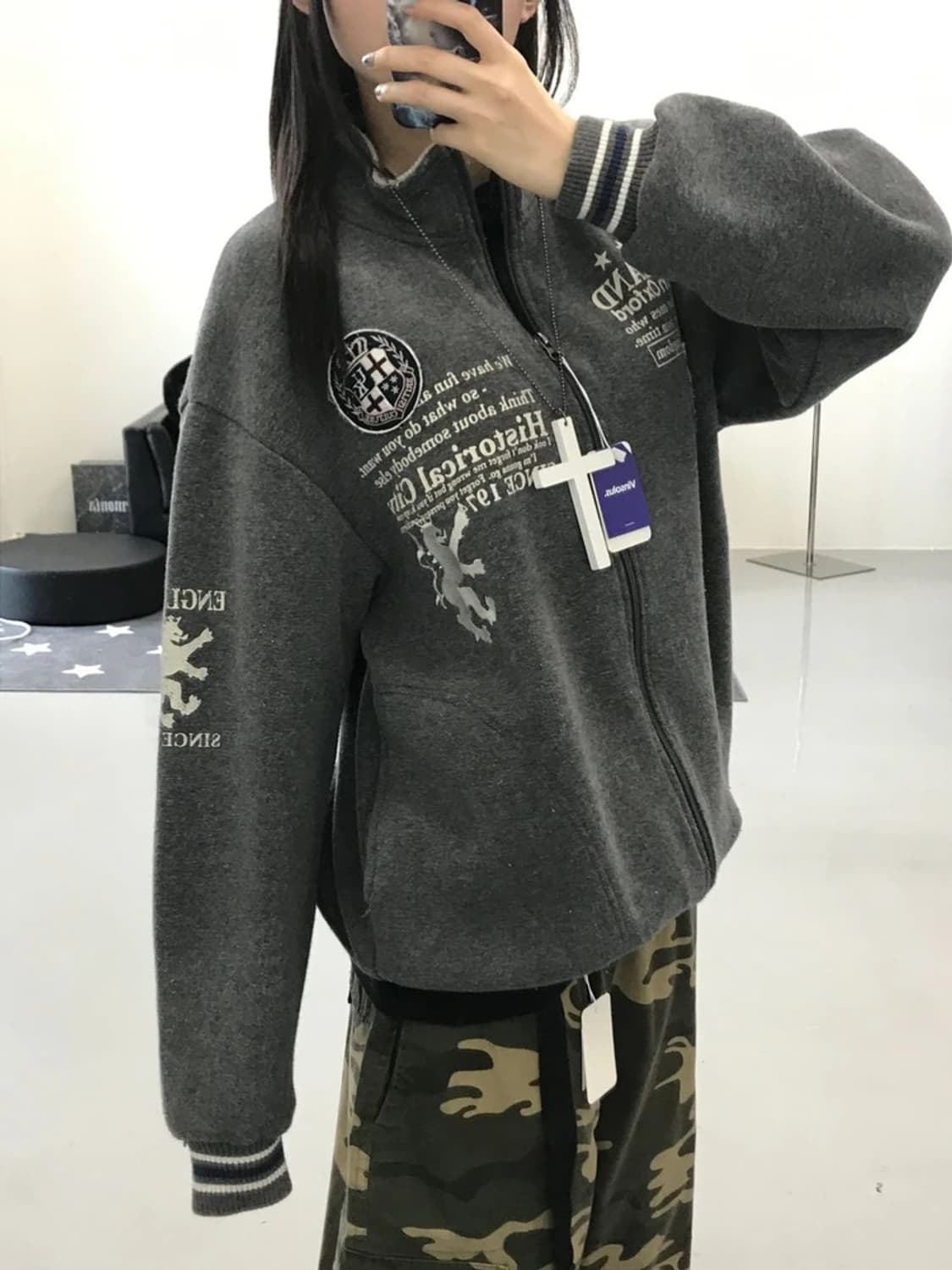 JPN 회색 집업 상품이미지3