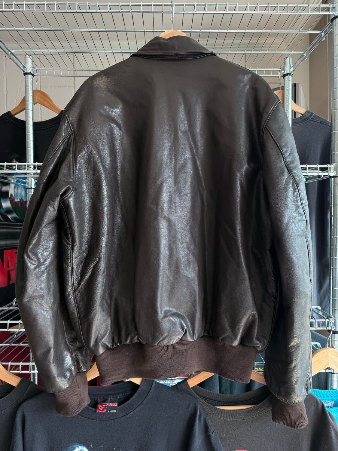 80s L.L.Bean 엘엘빈 A-2 레더 자켓 상품이미지2