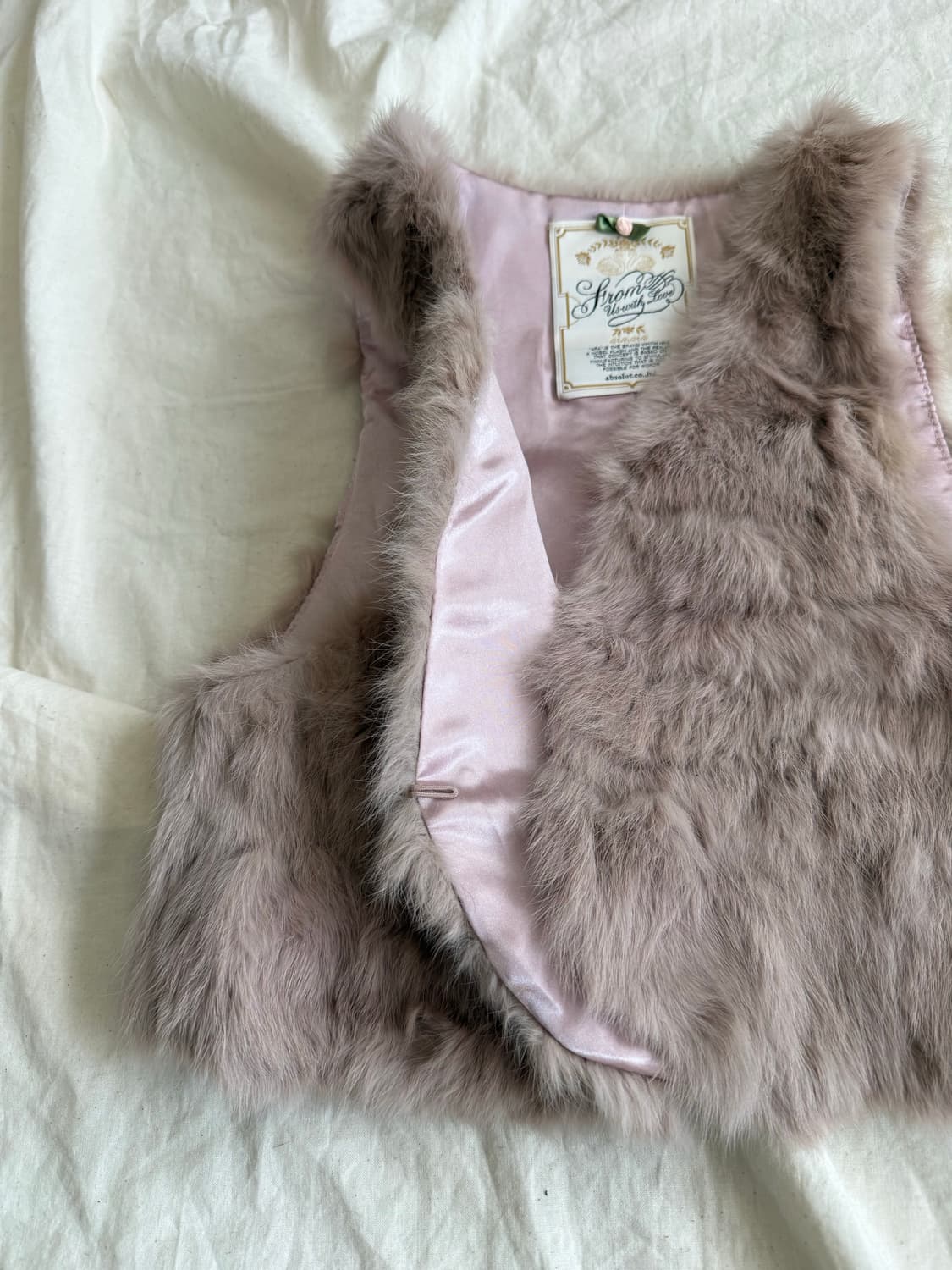 인디핑크 래빗퍼 크롭 베스트  상품이미지3