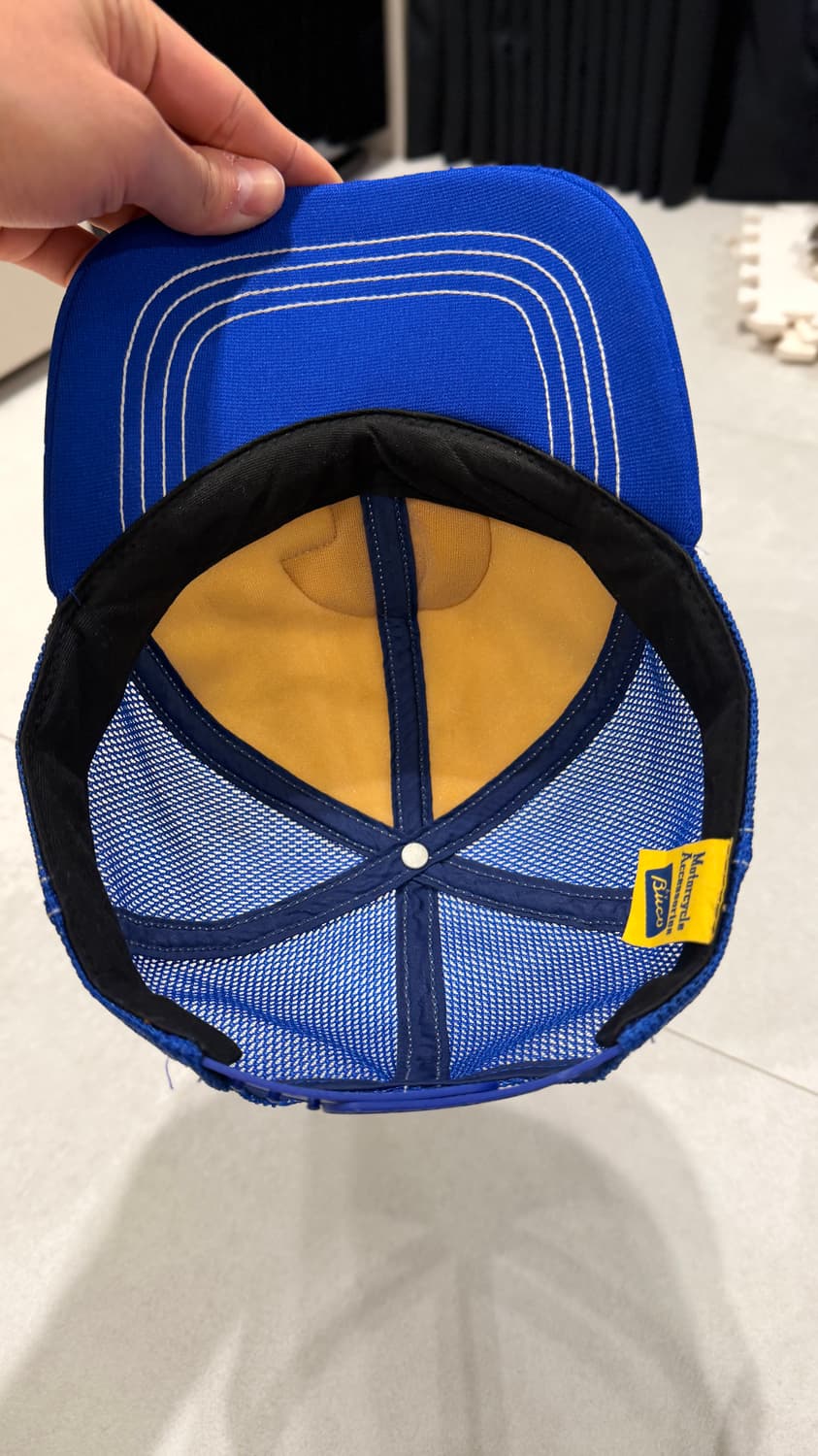 리얼맥코이 부코 로고 트러커캡 블루  상품이미지4