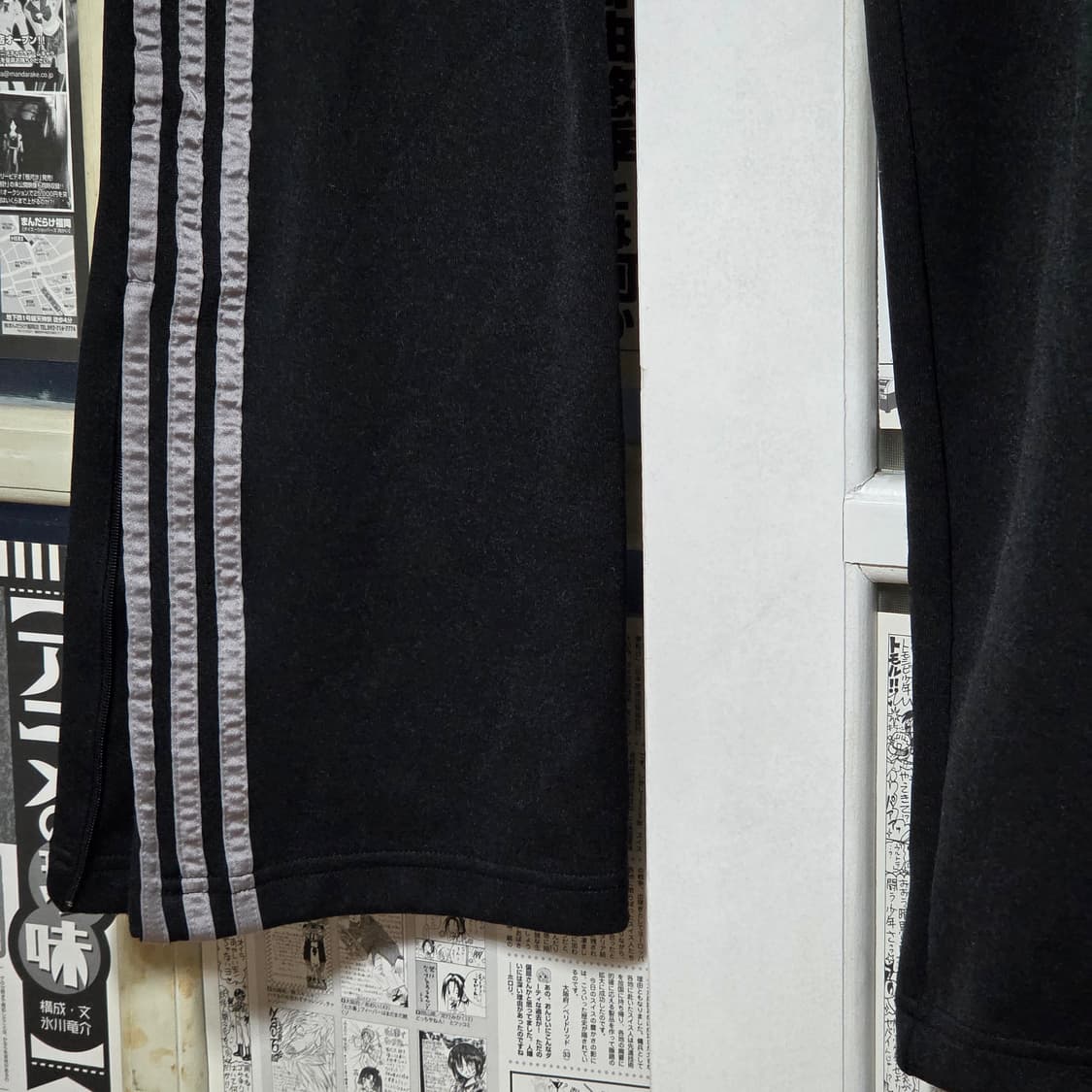 아디다스 Y2K 블랙 실버 큐빅 부츠컷 트랙팬츠 상품이미지5