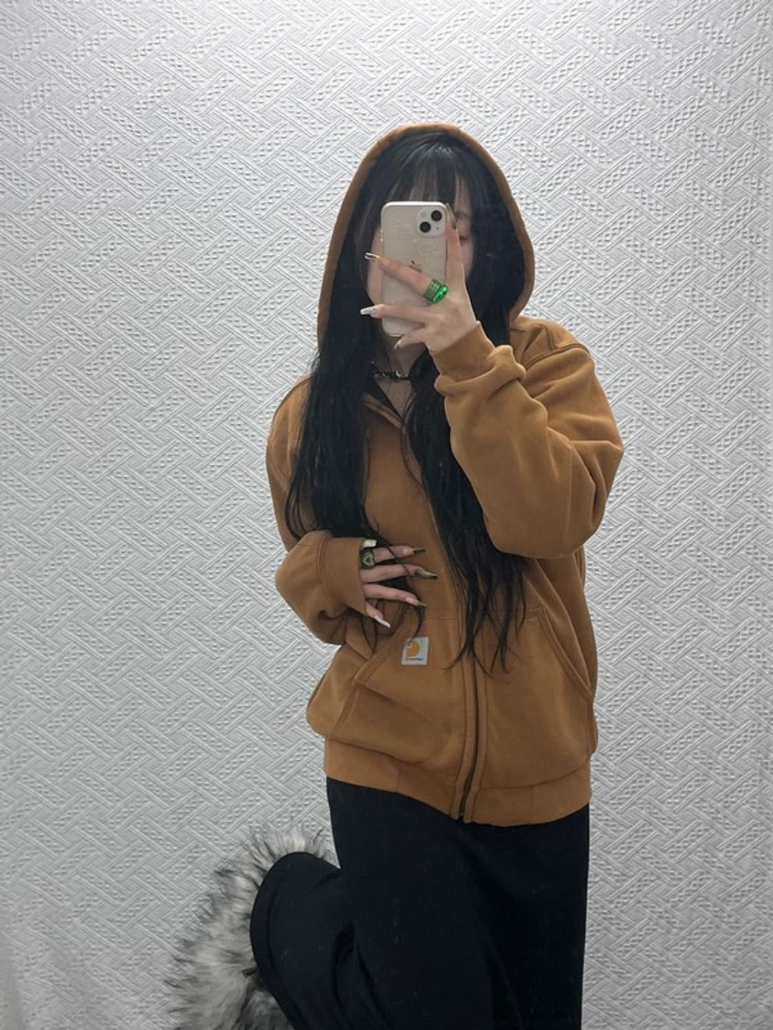 칼하트 빈티지 디어본 써멀 후드집업 S C08142 상품이미지1