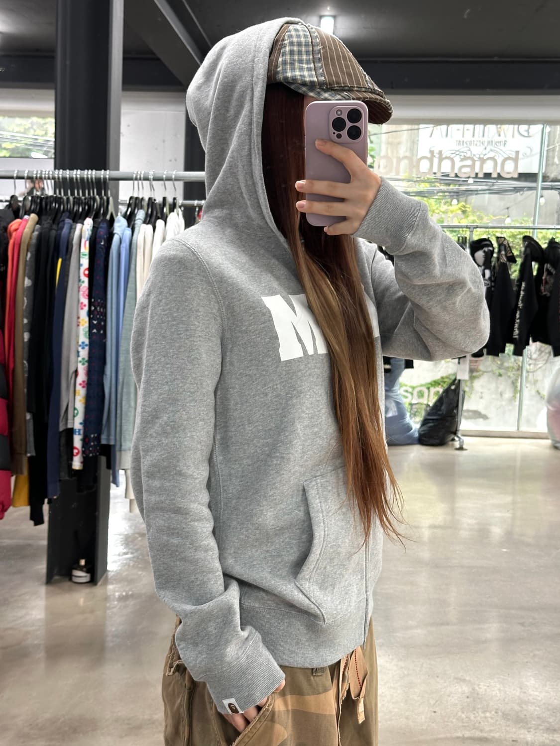 베이프 베이비마일로 백로고 투웨이후드집업 상품이미지4