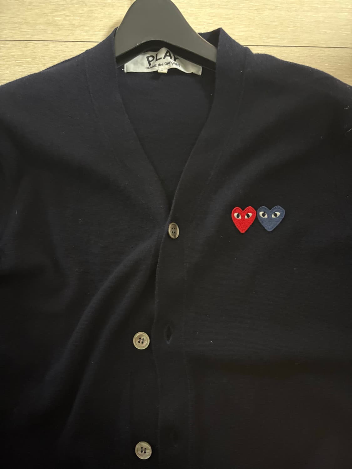 네이비 꼼데가르송 가디건 L 상품이미지2