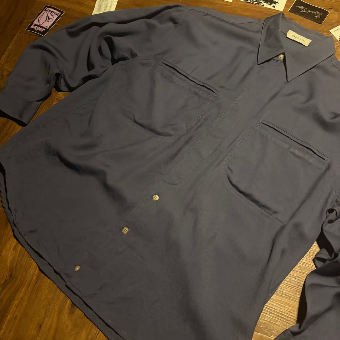 SOZI made in japan wool work shirt 상품이미지4