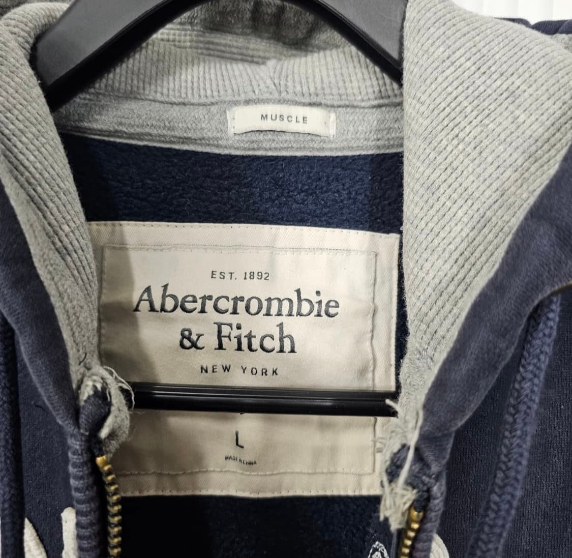 아베크롬비 후드집업 네이비 L 상품이미지2