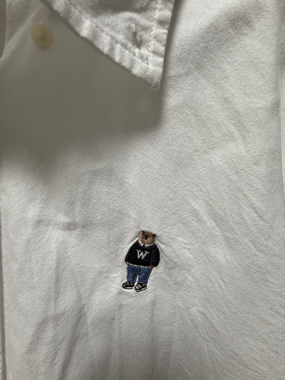 후아유 옥스포드 셔츠 화이트 L 상품이미지3