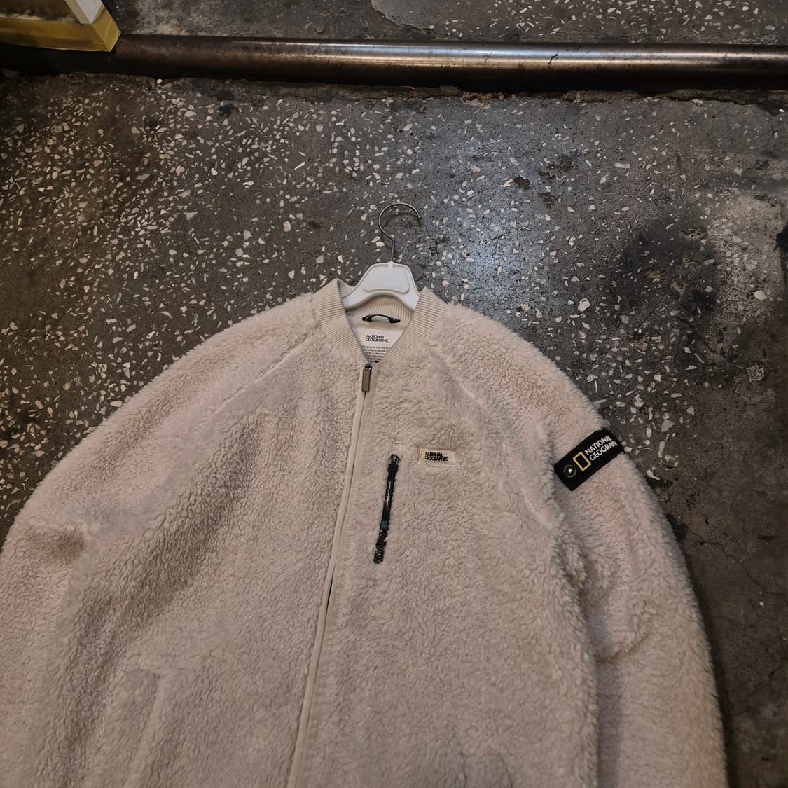 XS 내셔널지오그래픽 아이보리 롱후리스  상품이미지7