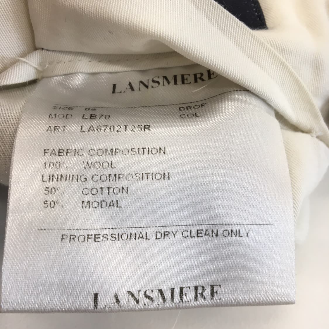LANSMERE 란스미어 이태리 울 100% 슬랙스 34 인치  상품이미지5