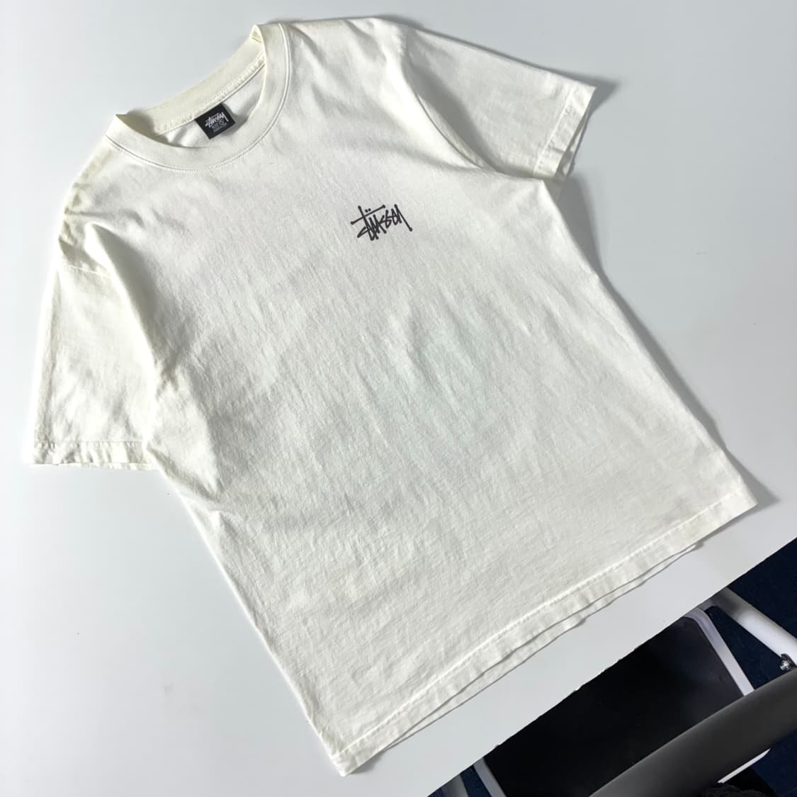 Stussy  스투시 폴른 엔젤 피그먼트 다이드 화이트 반팔티셔츠  상품이미지4