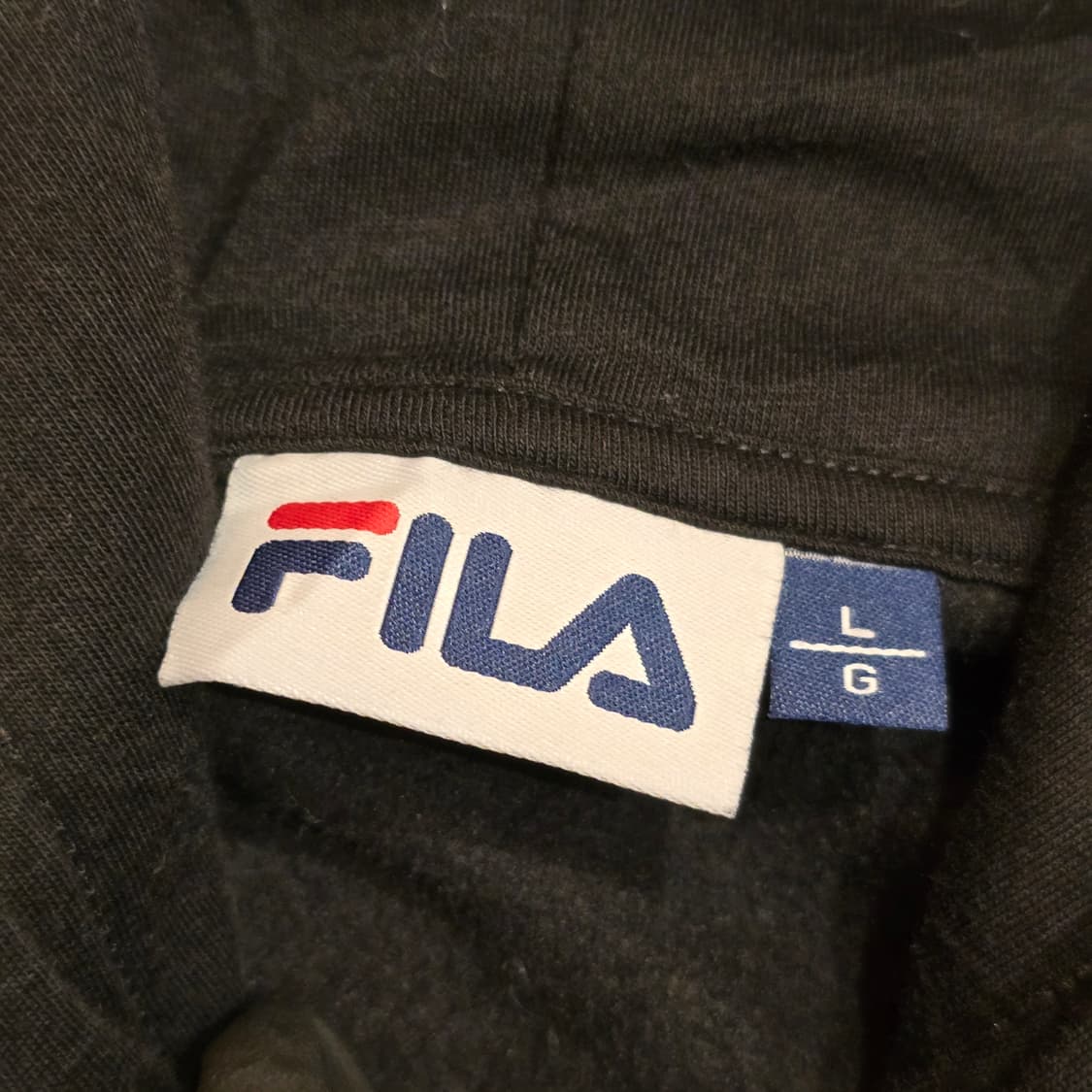 FILA 블랙 아웃라인 로고 후드티 상품이미지4