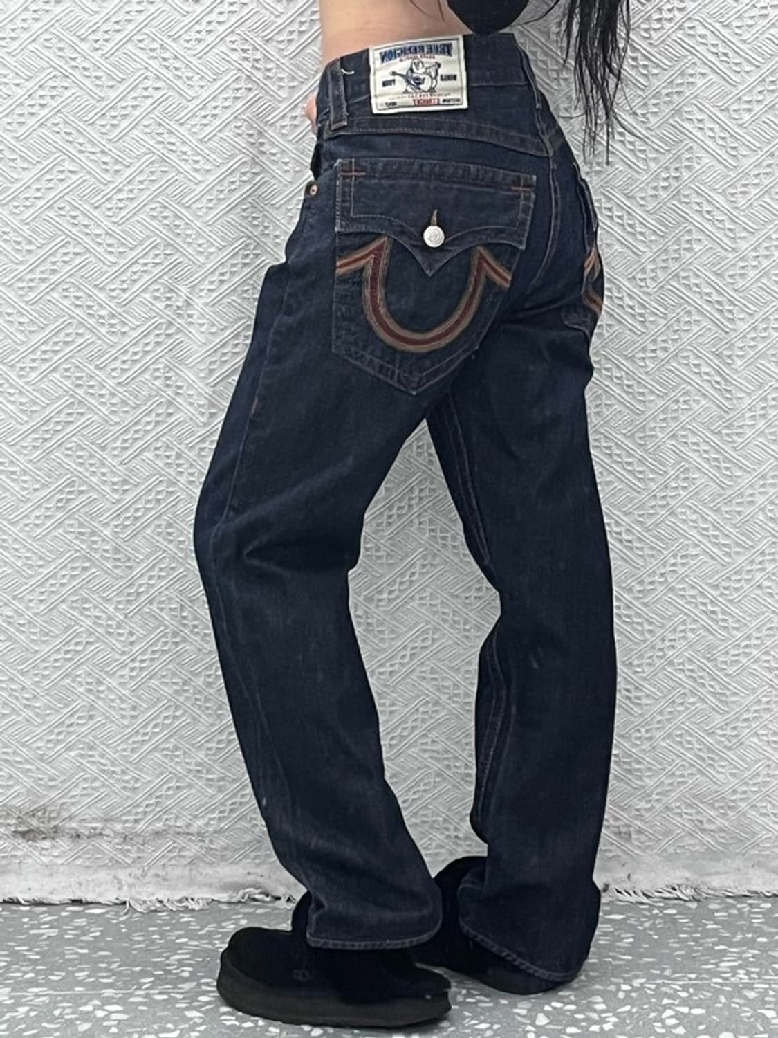 트루릴리전 스트레이트 빈티지 스티치 데님팬츠 33인치 C09486 상품이미지1