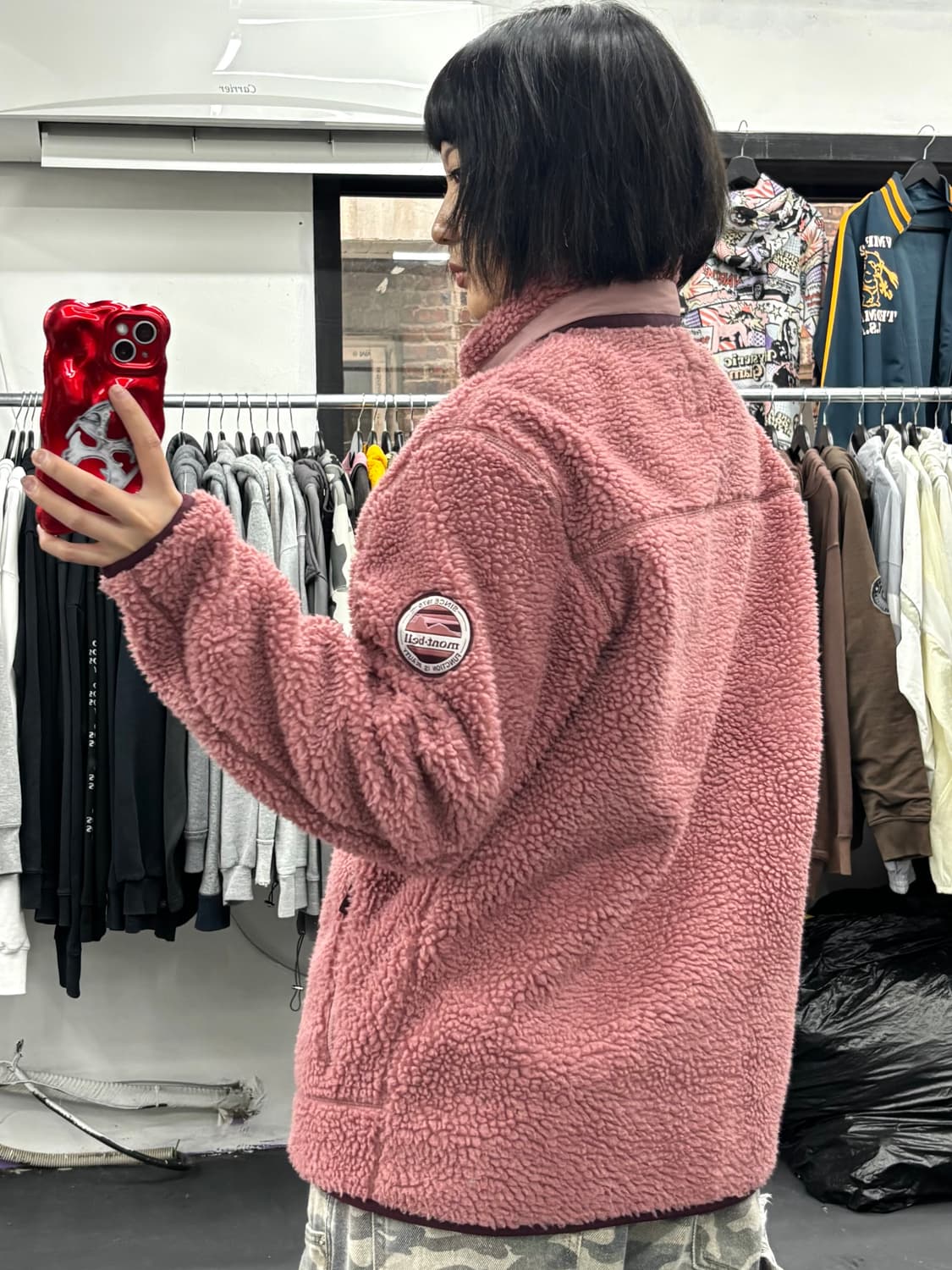 몽벨 핑크 플리스 자켓 상품이미지5
