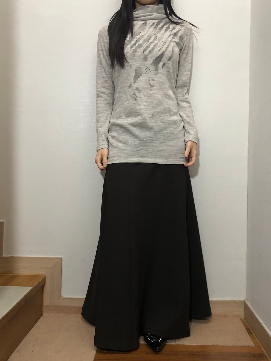 빈티지 라이트 그레이 오리엔탈 탑 상품이미지4