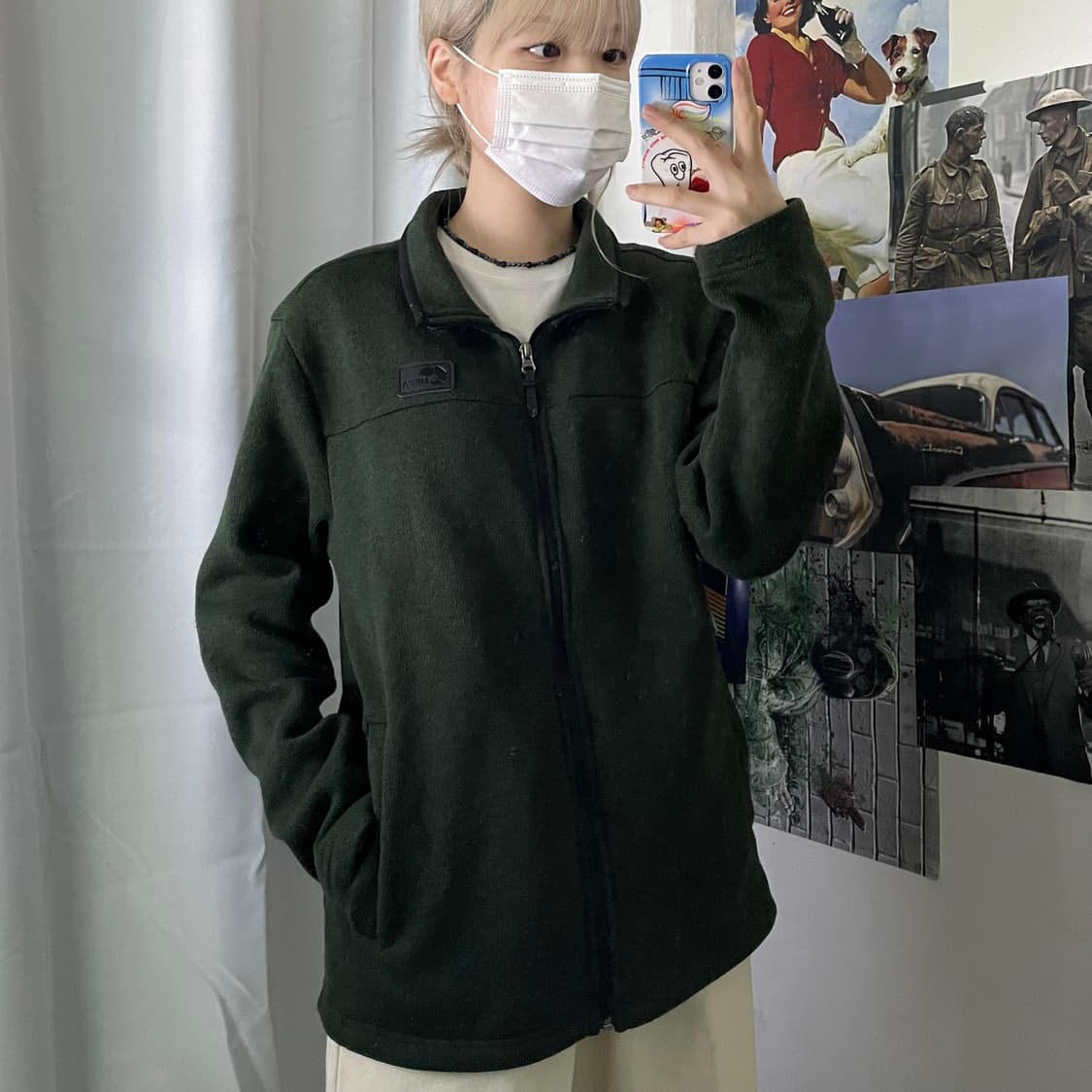 네파 그린 기모 니트 집업 XL  상품이미지3