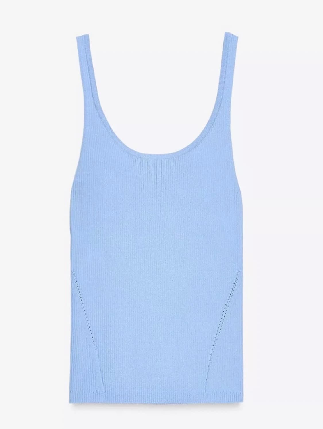 ZARA 자라 슬림 핏 니트 탑, 자라 니트 슬리브리스, 자라 니트 탑 상품이미지4