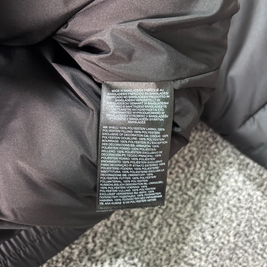 노스페이스 TNF 2000 패딩 블랙 (XL) 상품이미지5