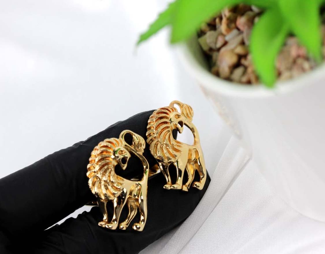 디올 A+등급 사자 한정판 유광 남자 명품 커프스 상품이미지2