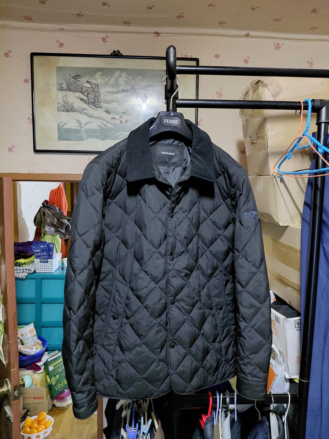 [버커루]퀄팅 덕다운 경량 패딩 자켓L(100)사이즈 상품이미지1