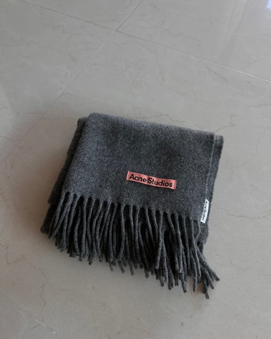 아크네 스튜디오 울 목도리 내로우 멜란지 그레이 상품이미지1