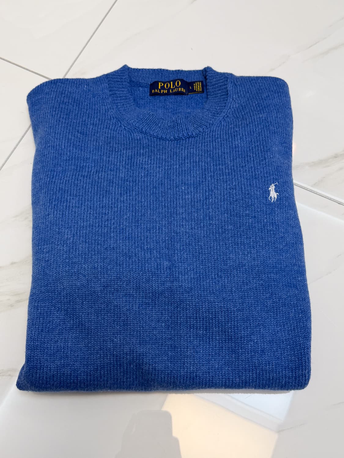 [L] 폴로 니트 스카이블루 VTG 상품이미지3