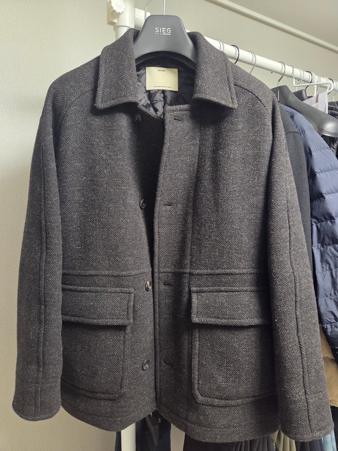 포터리 셔틀랜드 울 하프 맥코트 상품이미지3