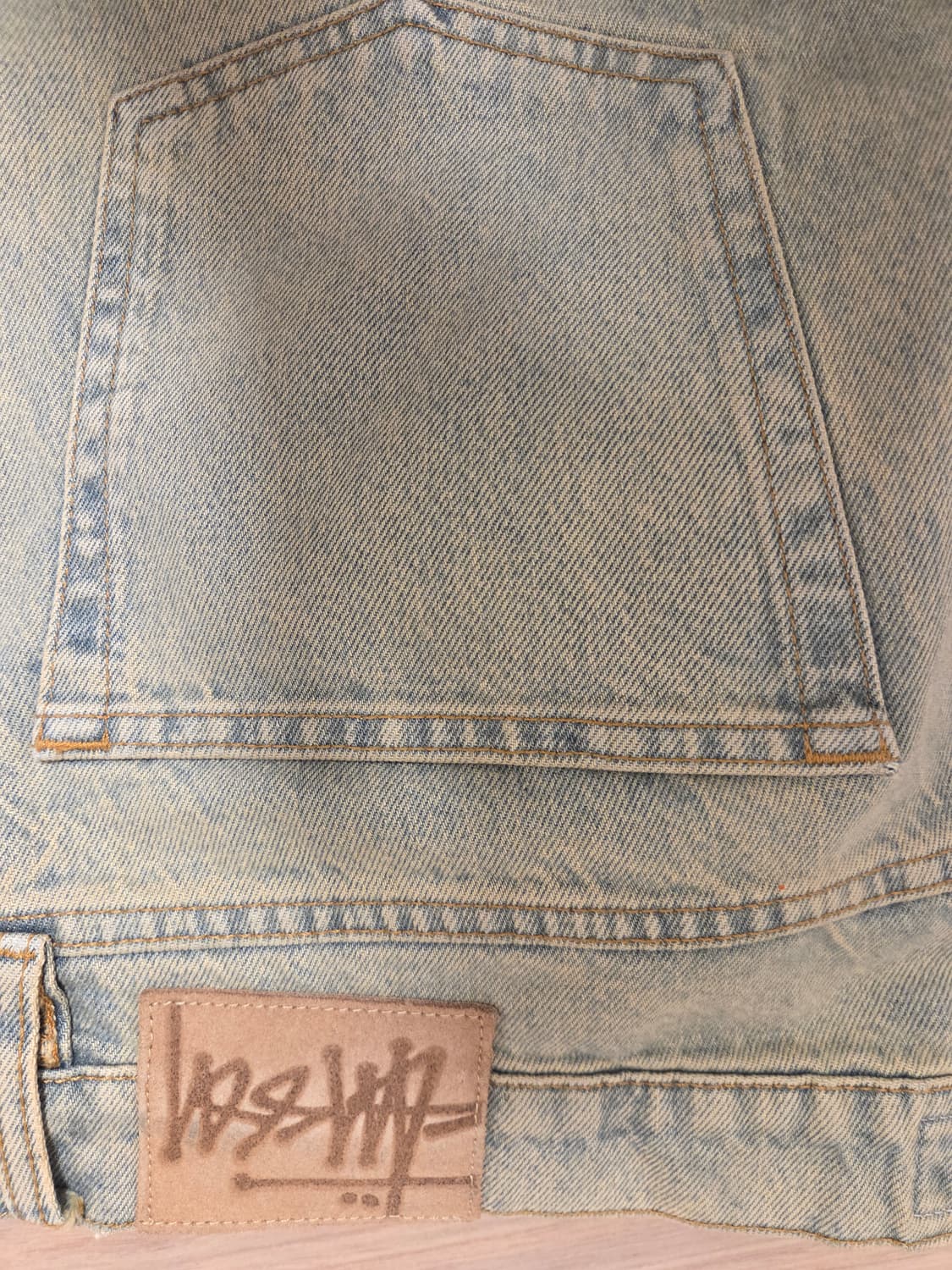 스투시 데님 빅 올 진 워시드 비치 워시 36 상품이미지4