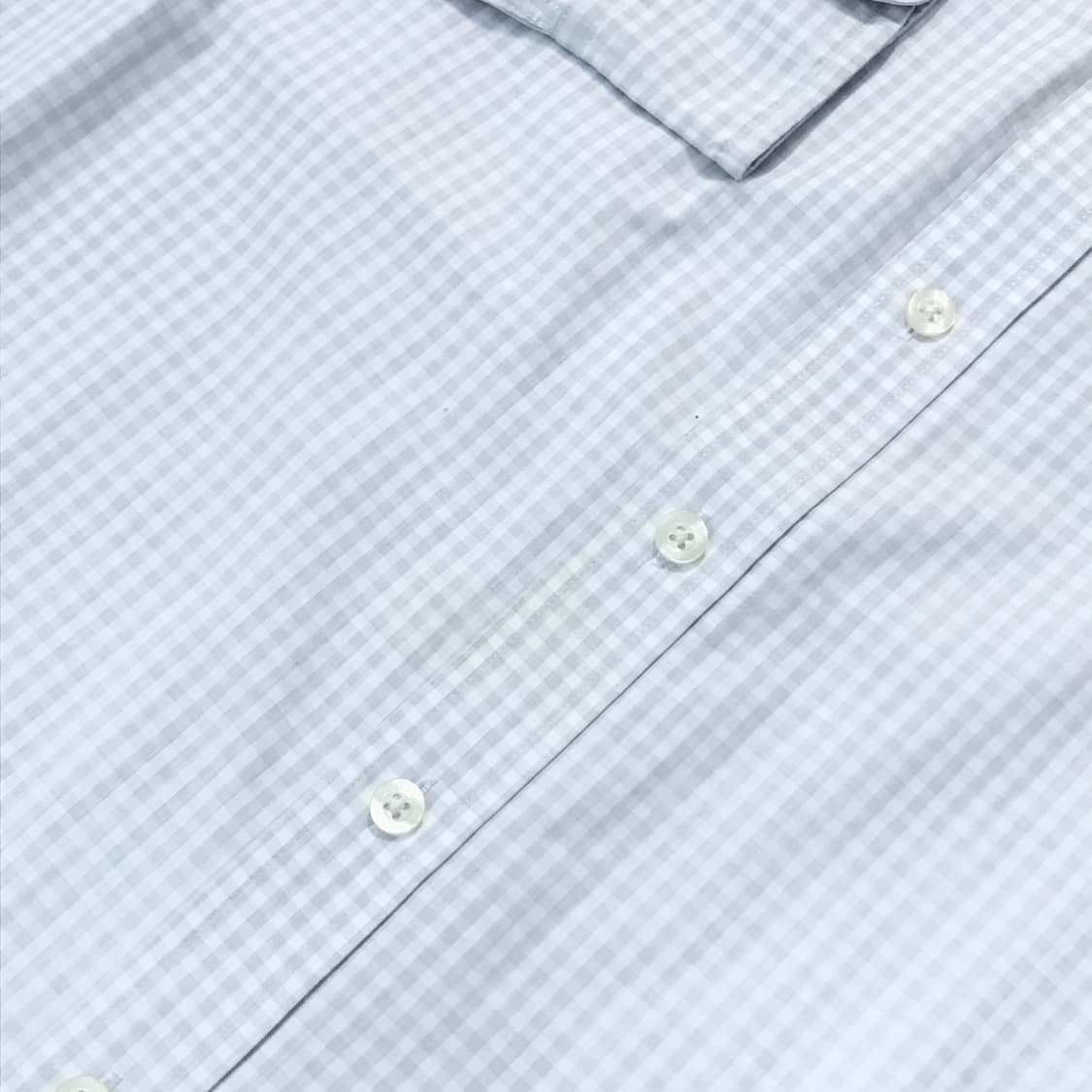 브룩스브라더스 라이트 그레이 깅엄 체크 코튼 셔츠 남성 110 사이즈 상품이미지5