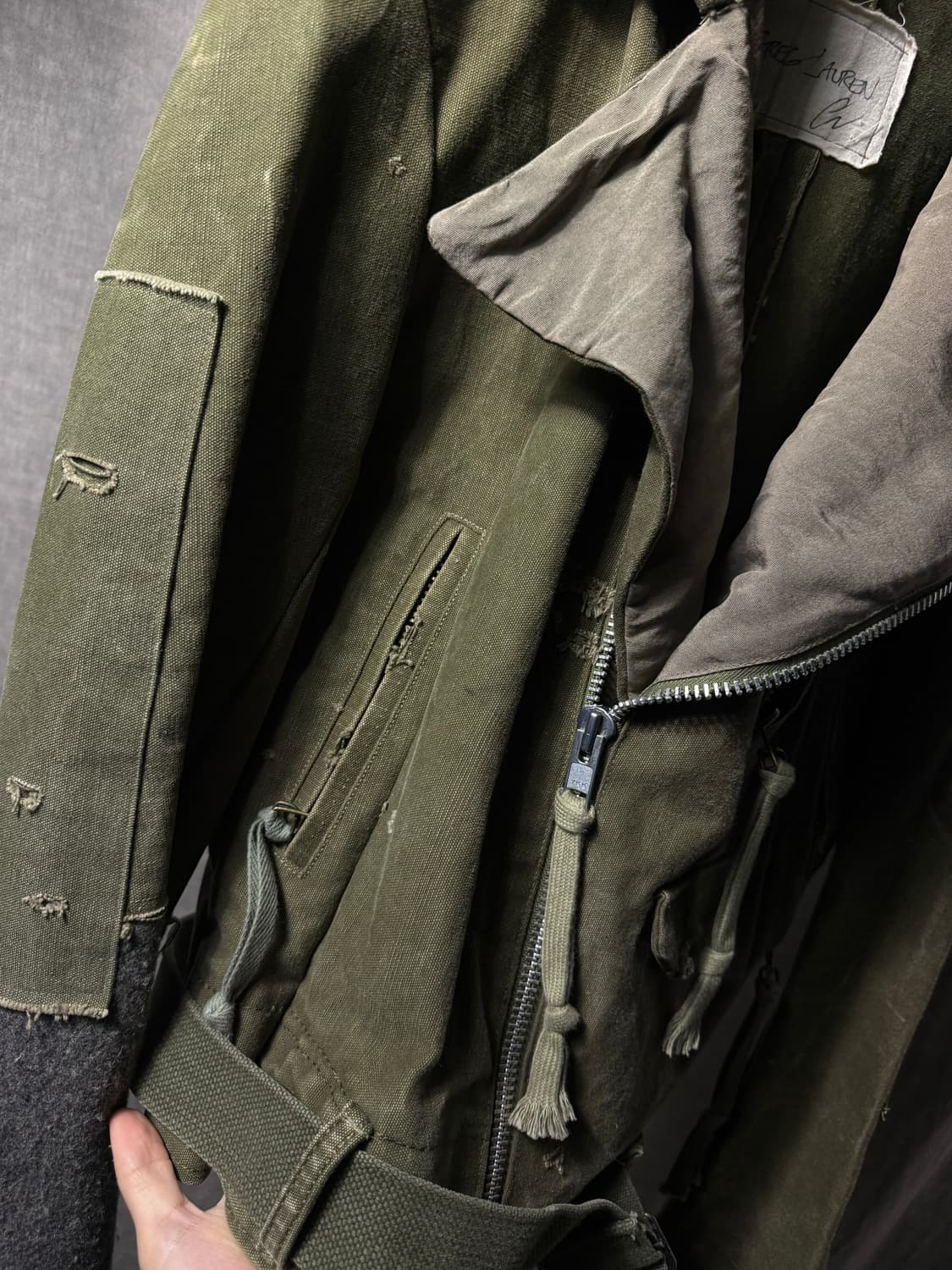 Greg Lauren Vintage Belted Biker Jacket 상품이미지7